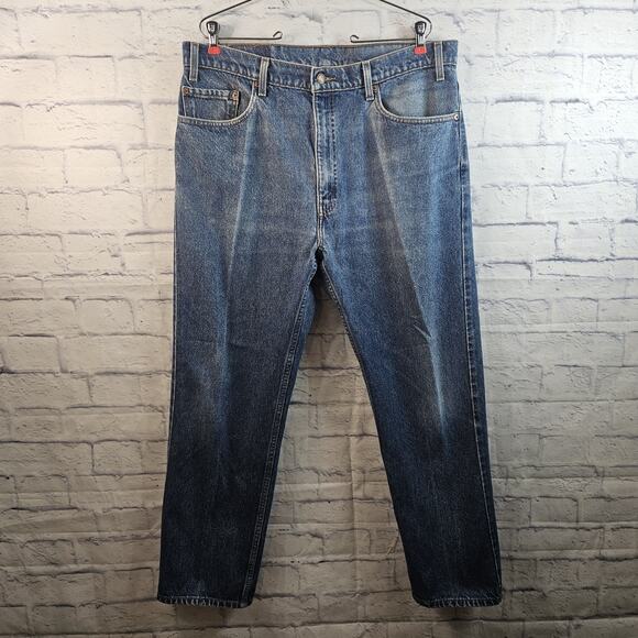 VTG Levis 505 Jeans Men 38x30 Denim Regular Fit Straight Leg Red Tab 90s - Picture 1 of 9